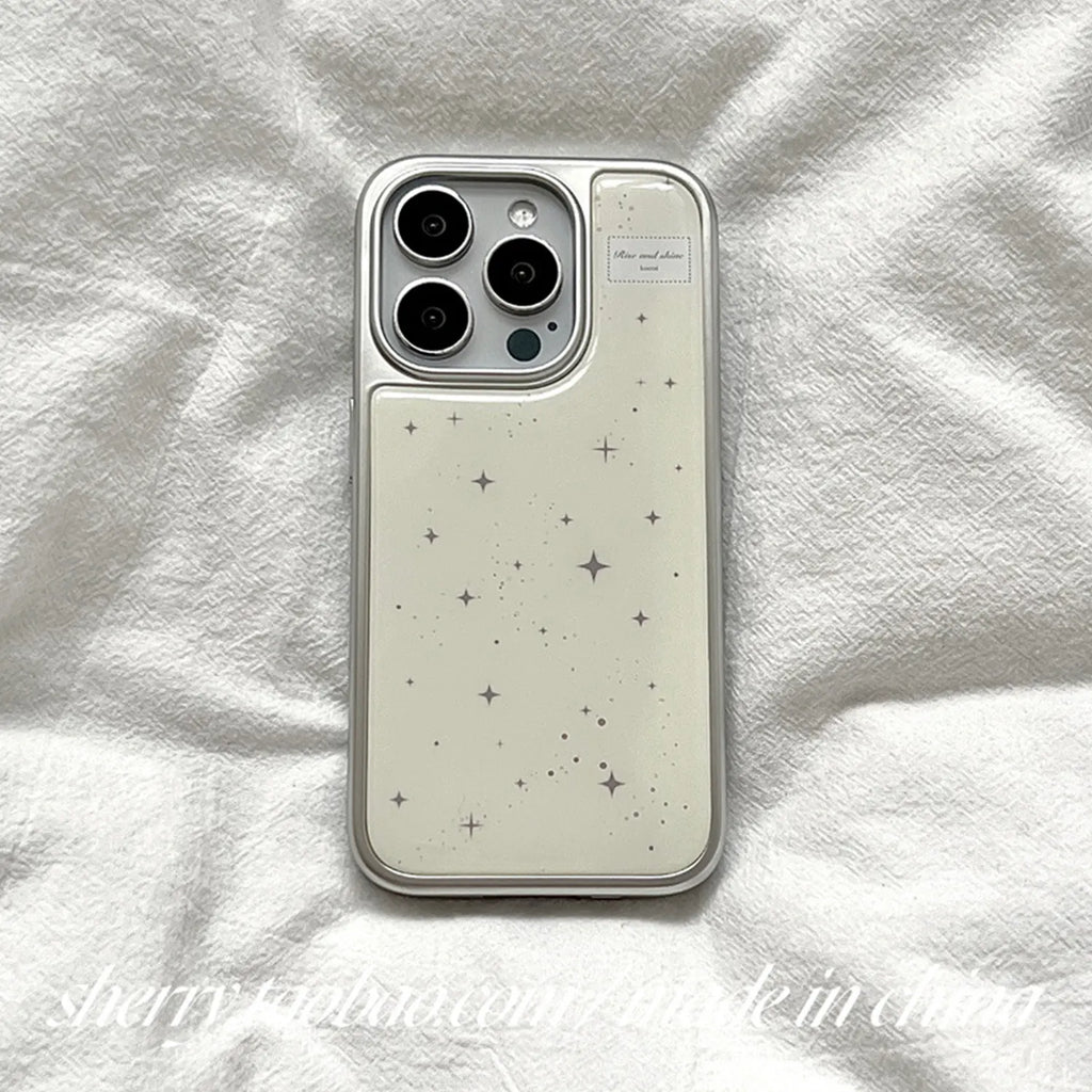 Cream Tiny Stars iPhone Case