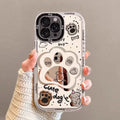 Cream Mirror Dog Paw iPhone Case