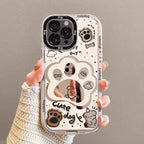Cream Mirror Dog Paw iPhone Case