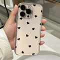 Clear Black Heart iPhone Case
