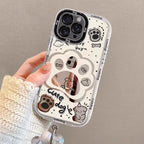 Cream Mirror Dog Paw iPhone Case