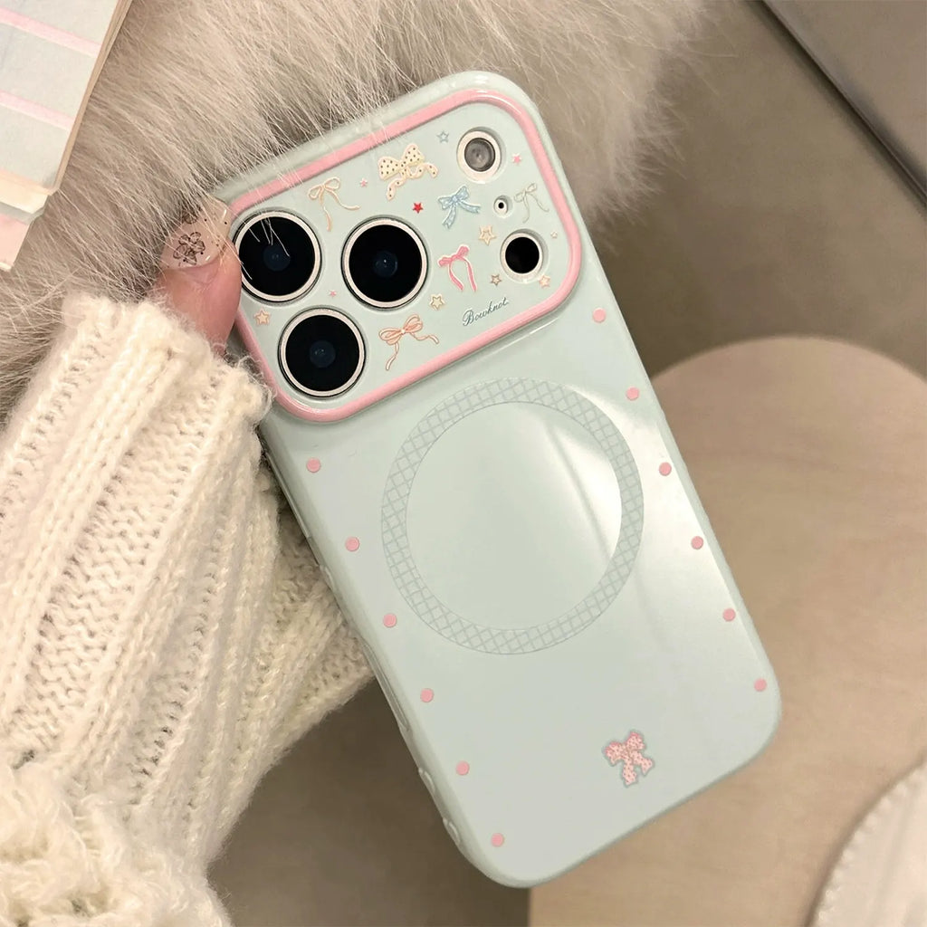 Icelandic Blue iPhone Case Magnetic Stand