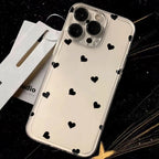 Clear Black Heart iPhone Case
