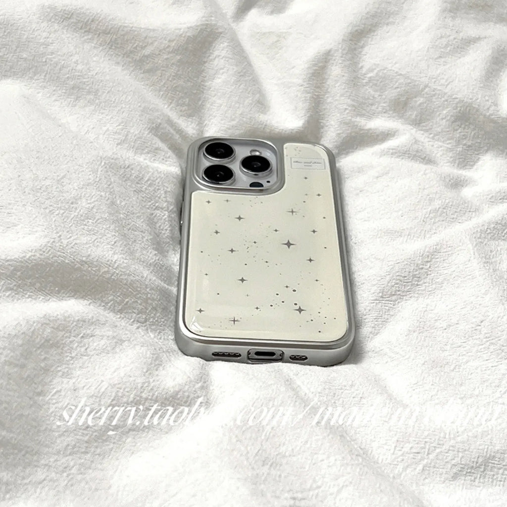 Cream Tiny Stars iPhone Case