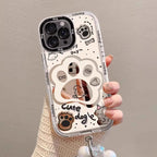 Cream Mirror Dog Paw iPhone Case