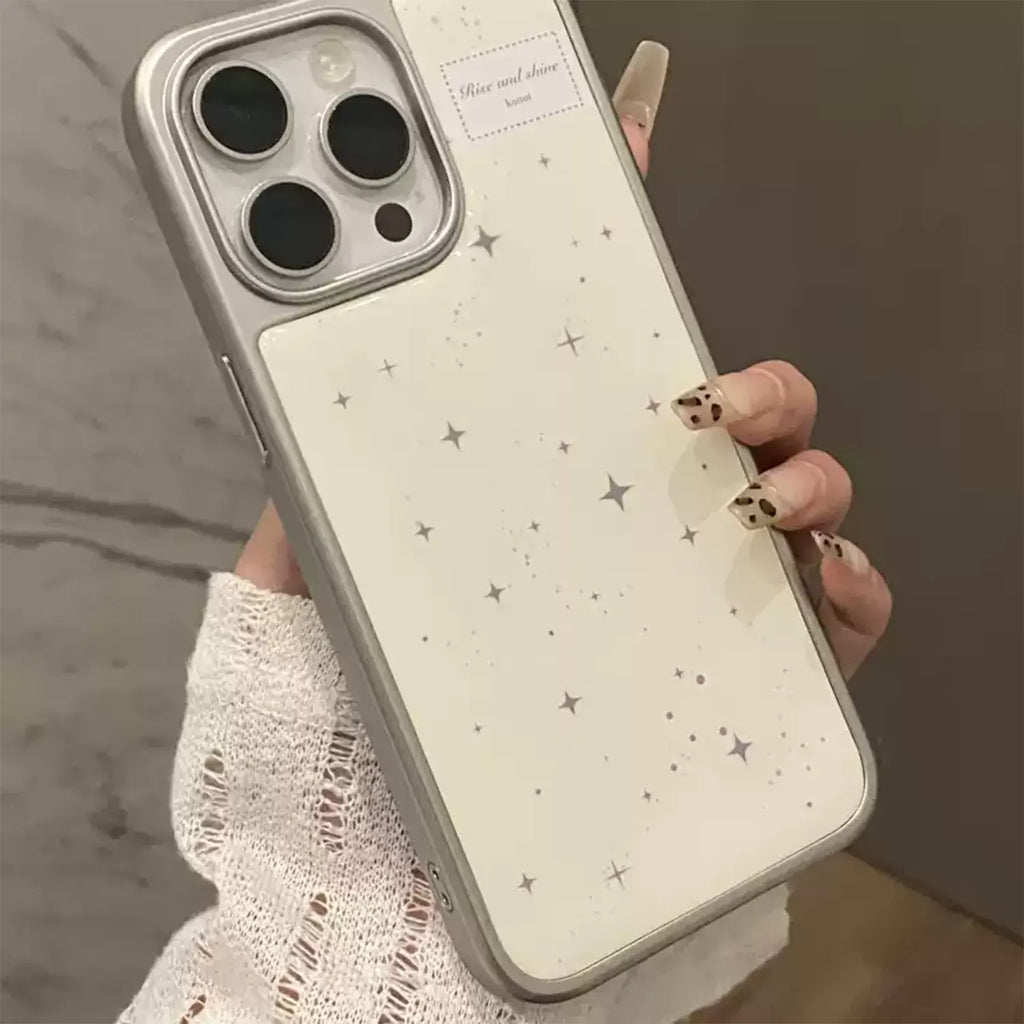 Cream Tiny Stars iPhone Case